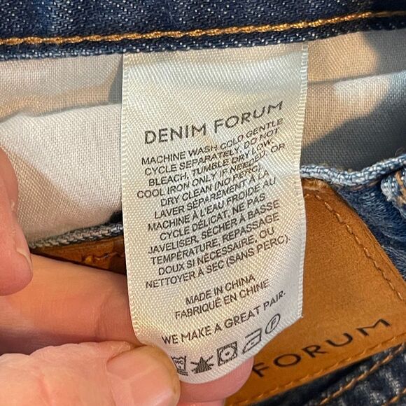 Denim Forum Blue High Rise The Joni High Rise Loose 29L Jeans Size 32 - Picture 10 of 13